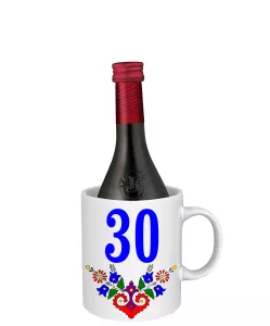 Hrnček SK s vínom - k narodeninám s číslom 30 Červené víno