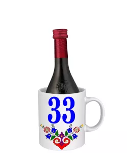 Hrnček SK s vínom - k narodeninám s číslom 33
