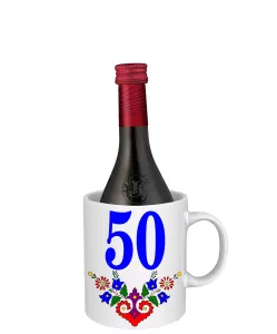 Hrnček SK s vínom - k narodeninám s číslom