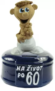 Pokladnička farebná s postavičkou muža a číslom 50