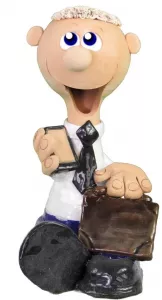 Extra figúrka - muž s mobilom a kufríkom