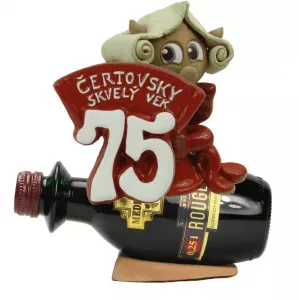 Narodeninová figúrka na víne pre ženu s číslom 75