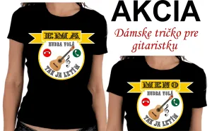 Dámske tričko pre gitaristku s menom na želanie