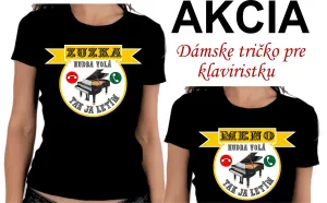 Tričko pre klaviristku s menom na želanie.