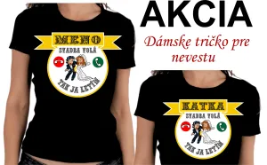 Dámske tričko pre nevestu s menom na želanie.