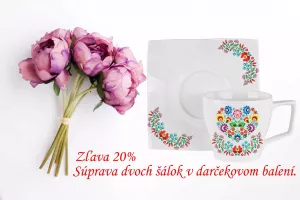 Súprava Emma - dve šálky s podšálkami