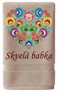 Osuška folklórna so srdiečkom pre skvelú babku