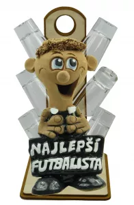 Stromček s pohárikmi a figúrkou - najlepší futbalista