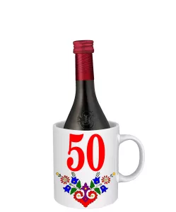 Hrnček SK2 s vínom - k narodeninám s číslom 50