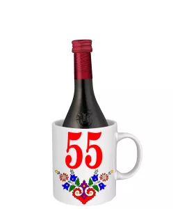 Hrnček SK2 s vínom - k narodeninám s číslom 55