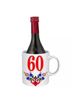Hrnček SK2 s vínom - k narodeninám s číslom 60