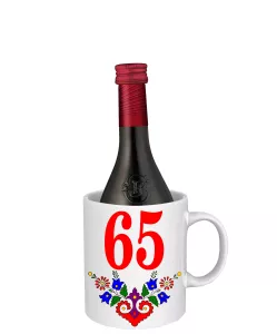 Hrnček SK2 s vínom - k narodeninám s číslom 65