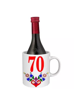 Hrnček SK2 s vínom - k narodeninám s číslom 70