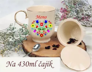 Hrnček na čaj s menom a srdiečkom