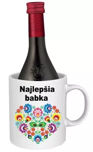 Hrnček SK s vínom - najlepšia babka Červené víno