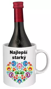 Hrnček SK s vínom - najlepší starký Červené víno