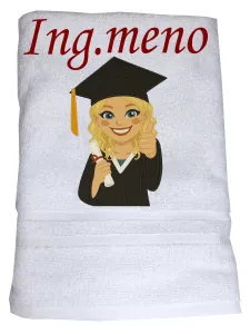 Osuška študentka s menom a titulom Ing.