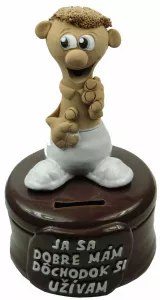 Pokladnička s postavou - ja sa dobre mám, dôchodok si užívam muž