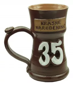 Keramický pohár 0,5L na pivo k narodeninám 35
