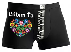 Boxerky ľúbim Ťa s folklórnym srdiečkom