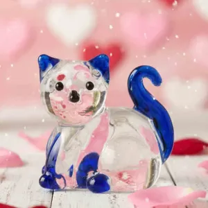 Mačiatko sklenené modré