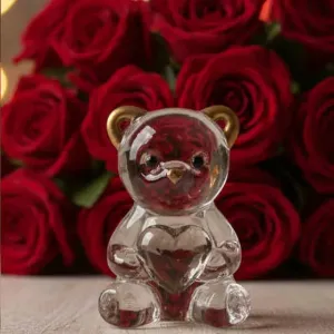 Macko so strieborným srdiečkom