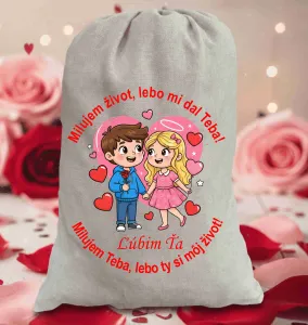 Darčekové vrecko - milujem život, lebo mi dal teba...