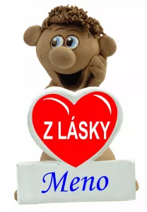 Postavička s menom a srdiečkom - z lásky Muž