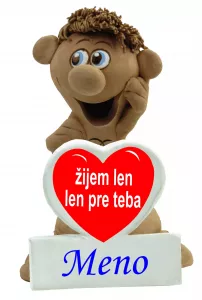 Postavička s menom a srdiečkom - žijem len pre teba Muž