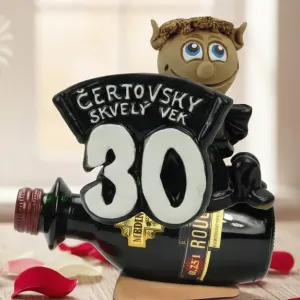 Narodeninová figúrka na víne pre muža s číslom 30