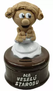 Pokladnička s postavou - na veselú starobu žena