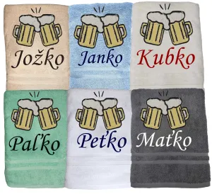 Osuška s pivom a menom na želanie.