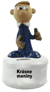 Pokladnička  muž s nápisom krásne meniny