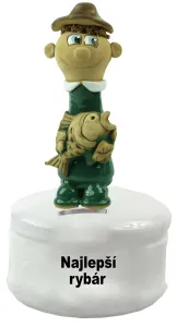 Pokladnička  s  rybárom a nápisom najlepší rybár