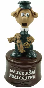 Pokladnička s postavou - policajtka