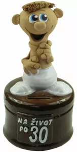 Pokladnička s postavou k narodeninám s číslom 30 muž