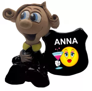 Keramická postavička žena s menom