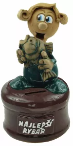 Pokladnička s postavou - rybárka