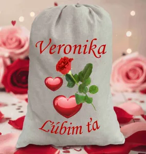 Darčekové vrecko s menom – „Romantická ruža“