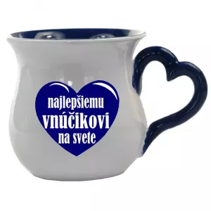 Šálka s uchom v tvare srdiečka – najlepšiemu vnúčikovi na svete