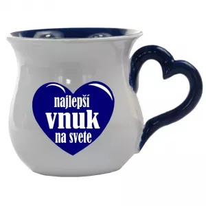 Šálka s uchom v tvare srdiečka – najlepší vnuk na svete