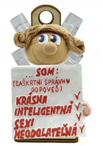 Stromček s pohárikmi a figúrkou - som krásna, inteligentná, sexi..