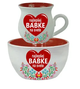 Súprava miska a šálka - babke