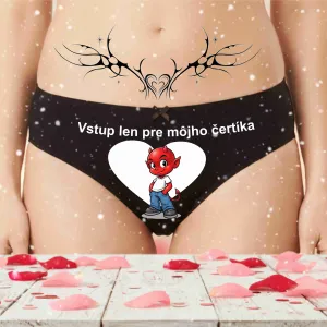 Dámske tangá - vstup len pre môjho čertíka