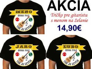 Tričko pre gitaristu s menom