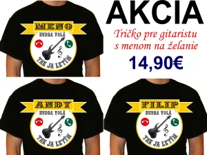 Tričko pre gitaristu s menom na želanie