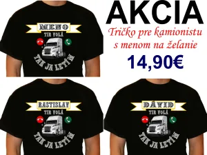 Tričko pre šoféra kamiónu s menom