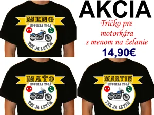 Tričko pre motorkára s menom