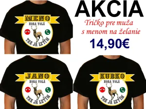 Pánske tričko pre poľovníka alebo milovníka prírody s menom – Hora volá! 🌲