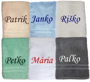 Osuška s menom na želanie.